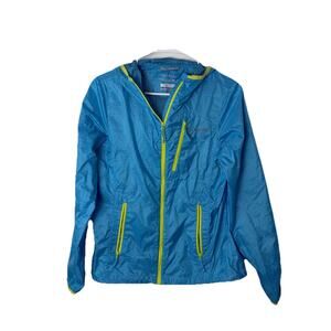 Columbia Omni-Wick Evap Windbreaker Jacket Blue Lime Women's Size M